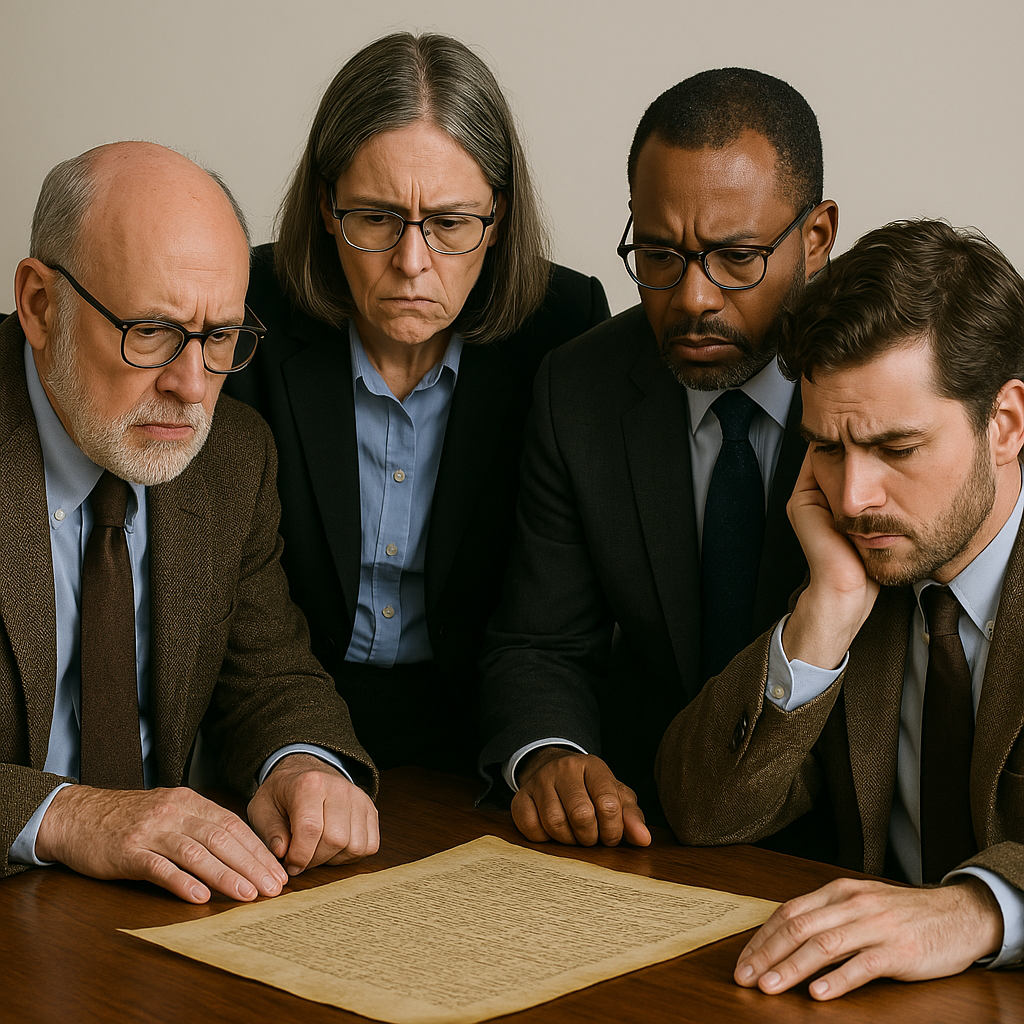 Constitutional scholars at table